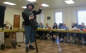 Reenactor Harvey Warrner