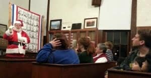 Santa explains the significance of various Christmas symbols.