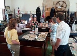 Nancy tells visitors the famous story of the black dress.