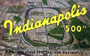 vintage indy 500 postcard