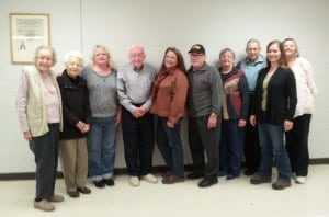 At our board meeting today, the officers for next year were voted in! Here's the incoming FTHS board. L->R: Sylvia Henricks (President Emerita); Evelyn Tandy (Director); Diana Hipple (Program); John Kanouse (Endowment Trustee); Nancy VanArendonk (President); Jim Winton (Endowment Trustee); Carolyn Kanouse (Asst. Program); Dana Crapo (Treasurer); Alena Van Arendonk (Secretary); Ann Hansen (Vice President).