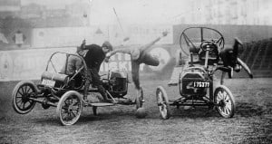 Auto Polo game in the 1910s. Photo credit: The Library of Congress