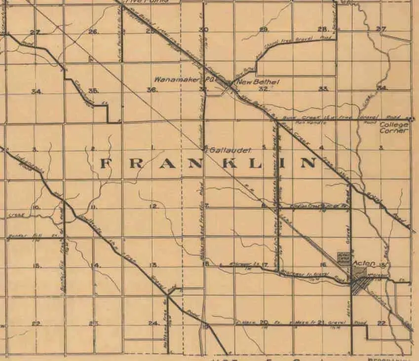 Franklin Township map, 1905