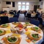 harvest luncheon tables