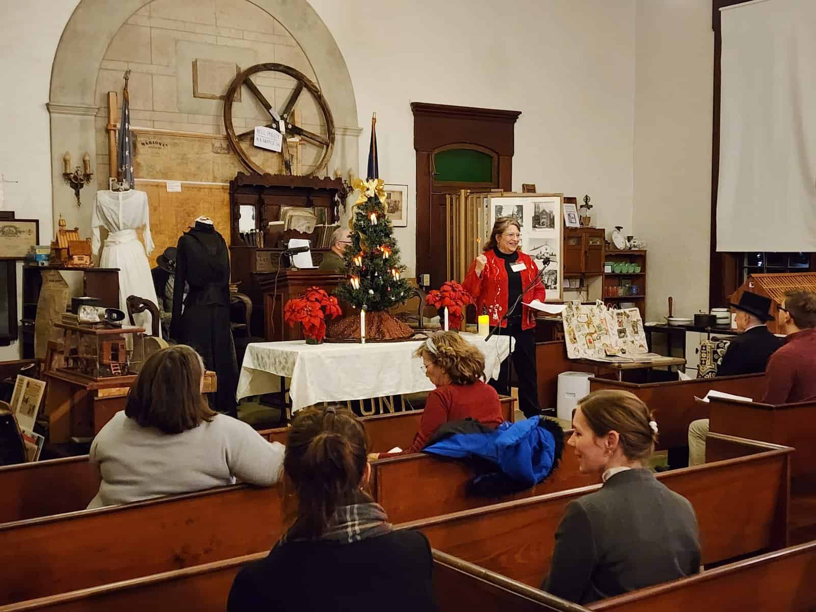 FTHS president Nancy VanArendonk speaking