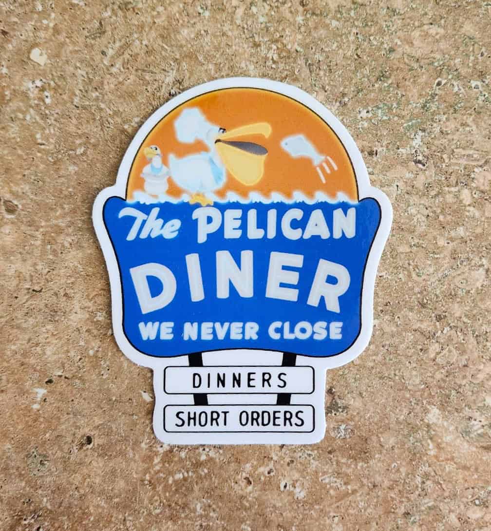 pelican diner sticker