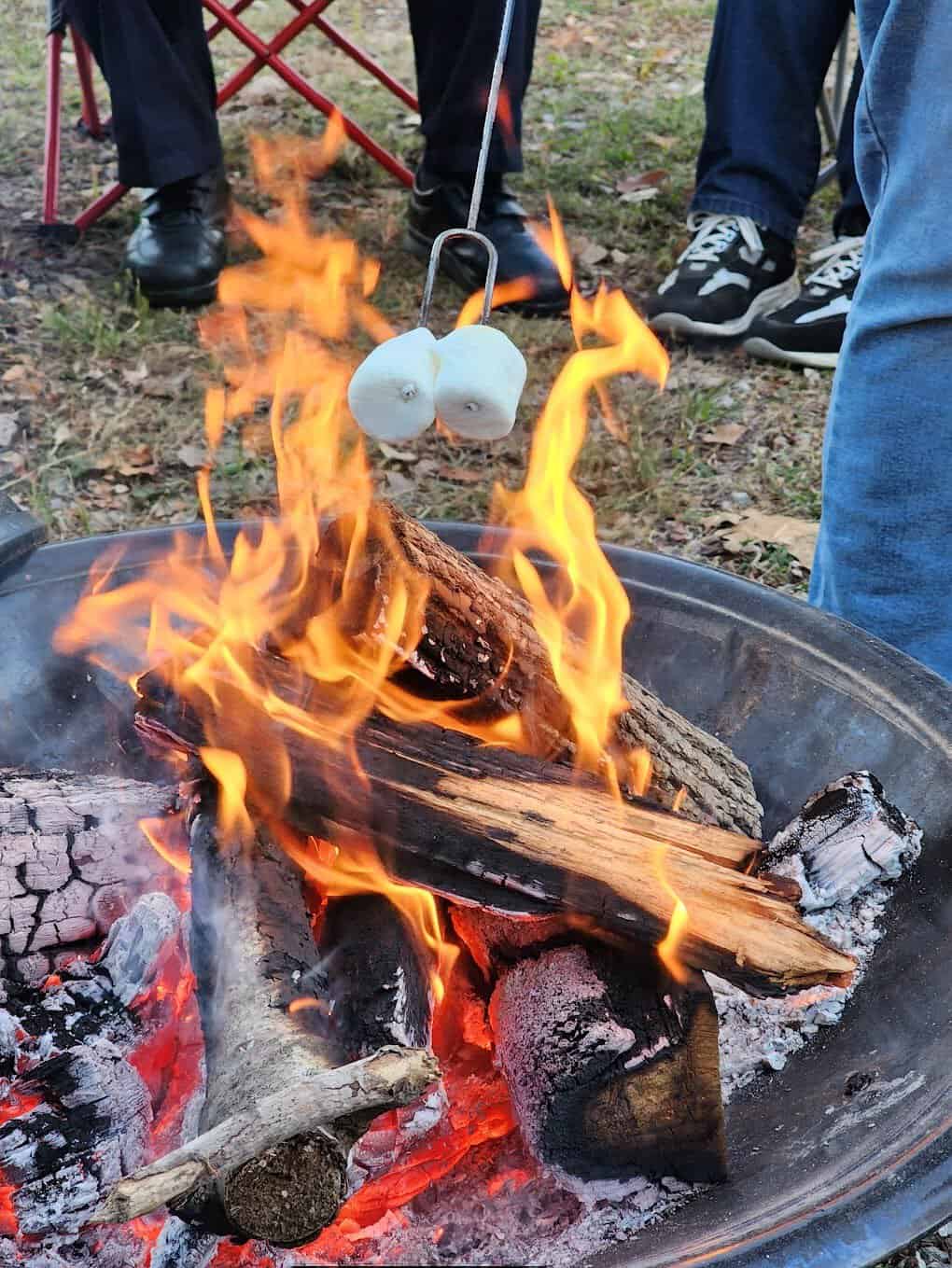 toasting marshmallow